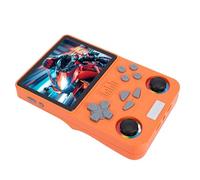 Retro 4-Inch Handheld Game Console with 128GB Memory, Long Lasting Battery for Portable Gaming Player (Orange)