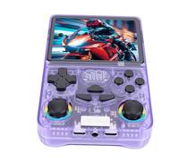Retro 4-Inch Handheld Game Console with 128GB Memory, Long Lasting Battery for Portable Gaming Player (Purple)