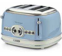 Ariete Vintage 4 Slice Toaster With Defrost Reheat And Cancel Metal 1600 W -Blue