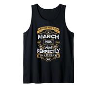 Retro 40th Birthday Legends were Born in March 1986 Tank Top