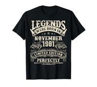 Retro 44th Birthday Gifts for Men 44 Year Old November 1981 T-Shirt