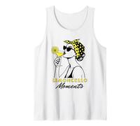 Retro 50s Style Italian Woman Drinking Limoncello Liqueur Tank Top