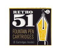 Retro 51 Fountain Pen Refill Black 6-Pack