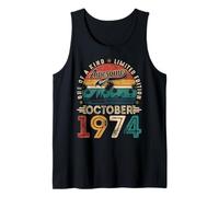Retro 51 Year Old Vintage October 1974 51st Birthday Men Dad Tank Top