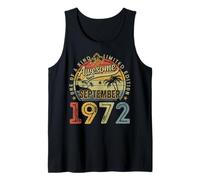 Retro 53 Years Old September 1972 Vintage 53rd Birthday Men Tank Top