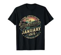 Retro 54th Birthday Gifts For Men January 1971 54 Years Old T-Shirt