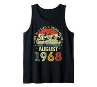 Retro 57 Years Old Vintage August 1968 57th Birthday Men Dad Tank Top