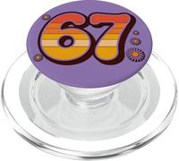 Retro 6 7 Summer Alpha Slang 67 Beach PopSockets PopGrip for MagSafe