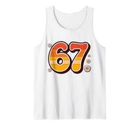 Retro 6 7 Summer Alpha Slang 67 Beach Tank Top
