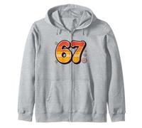 Retro 6 7 Summer Alpha Slang 67 Beach Zip Hoodie