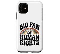 Retro 60s 70s Big Fan of Human Rights Case for iPhone 11