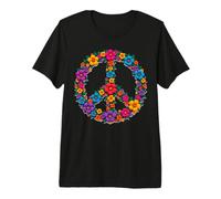 Retro 60's 70's Flower Power Groovy Love Peace Hippie Premium T-Shirt