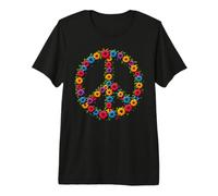 Retro 60's 70's Flower Power Groovy Love Peace Hippie Premium T-Shirt