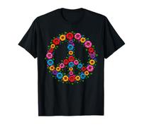 Retro 60's 70's Flower Power Groovy Love Peace Hippie T-Shirt