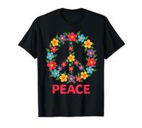 Retro 60's 70's Flower Power Groovy Love Peace Hippie T-Shirt