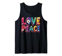 Retro 60's 70's Flower Power Groovy Love Peace Hippie Tank Top
