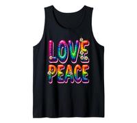 Retro 60's 70's Flower Power Groovy Love Peace Hippie Tank Top