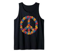 Retro 60's 70's Flower Power Groovy Love Peace Hippie Tank Top