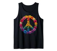 Retro 60's 70's Flower Power Groovy Love Peace Hippie Tank Top