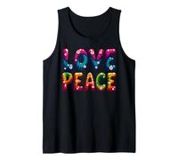 Retro 60's 70's Flower Power Groovy Love Peace Hippie Tank Top