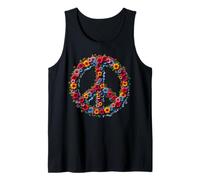 Retro 60's 70's Flower Power Groovy Love Peace Hippie Tank Top