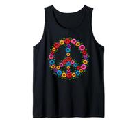Retro 60's 70's Flower Power Groovy Love Peace Hippie Tank Top