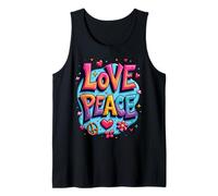 Retro 60's 70's Flower Power Groovy Love Peace Hippie Tank Top