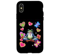 Retro 60s Frog Frogs Meditation Meditation OM Yogi Case for iPhone X/XS