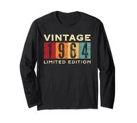 Retro 62 Year Old Vintage 1964 Limited Edition Birthday Long Sleeve T-Shirt