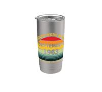 Retro 63rd Birthday Legends were Born in September 1963 Stainless Steel Insulated Tumbler