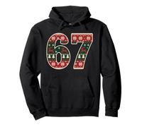 Retro 67 Meme Christmas Reindeer Snowflake Pullover Hoodie