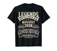 Retro 67th Birthday Gifts for Men 67 Year Old August 1958 T-Shirt