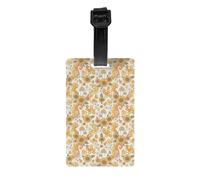 Retro 70s 60s Flower Luggage Tags for Suitcases - Lightweight Suitcase Tags Luggage Identifiers for Suitcases, Id Labels Bag Name Travel Tags with Wristband