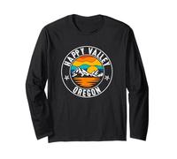 Retro 70s 80s Happy Valley Oregon OR Long Sleeve T-Shirt