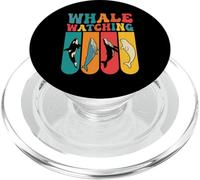 Retro 70s Colorful Whale Watching Species PopSockets PopGrip for MagSafe