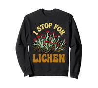 Retro 70s Groovy I Stop For Lichen Bryology Mushroom Sweatshirt