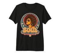 Retro 70s Soul Funk Afro Queen Disco Vintage Premium T-Shirt