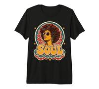 Retro 70s Soul Funk Afro Queen Disco Vintage Premium T-Shirt