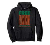 Retro 70s Typographical Protest Free Plasticine Anti AI Art Pullover Hoodie