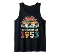 Retro 72 Year Old Vintage October 1953 72nd Birthday Men Dad Tank Top