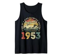 Retro 72 Years Old Vintage September 1953 72nd Birthday Men Tank Top