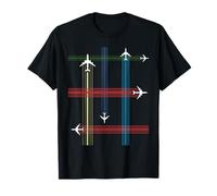 Retro 747 Airliner Contrail Vintage Aircraft Pilot T-Shirt T-Shirt
