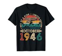 Retro 79 Year Old Vintage October 1946 79th Birthday Men Dad T-Shirt