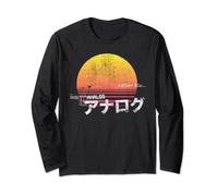 Retro 80s 1982 Japanese Vaporwave, Analog Vintage Distressed Long Sleeve T-Shirt