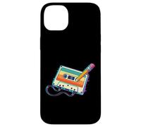 Retro 80s 90s Cassette And Pencil Mixtape Aesthetic Case for iPhone 14 Plus