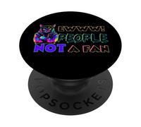 Retro 80s 90s streetwear Cat Mom Dad Ewww People Not a fan PopSockets Adhesive PopGrip
