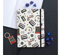 Retro 80S A5 Notebook With Cassette Tapes & Vintage Bikes