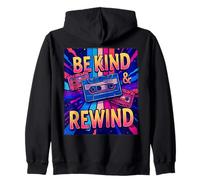 Retro 80s Be Kind And Rewind Fun Times Throwback Vibe Zip Hoodie