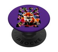 Retro 80s Fox Foxes Woman Child Girls Boys 60s Children PopSockets Adhesive PopGrip