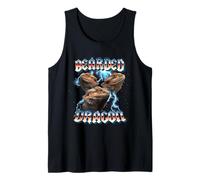 Retro 80s Heavy Metal Band Glam Rock Bearded Dragon Lover Tank Top